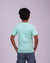 Back view of Dino-mite kids unisex mint green graphic t-shirt