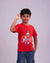Red Hello Summer kids t-shirt front view – unisex tee India
