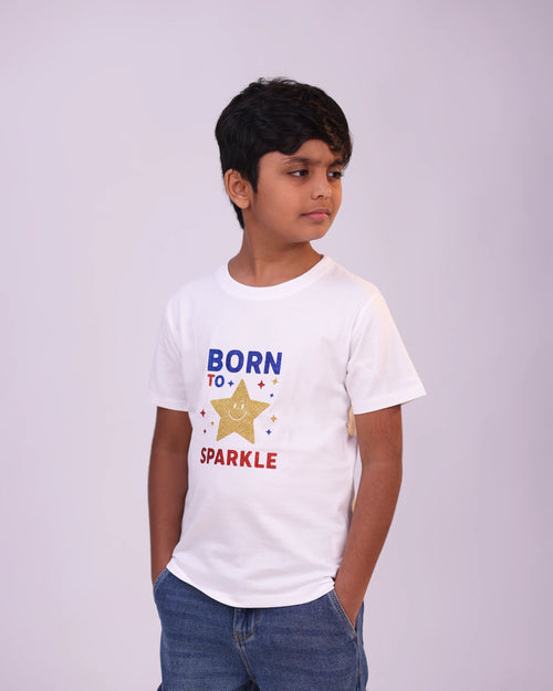 "Born to Sparkle" Unisex Tees for Kids