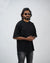 Black Oversized Crew Neck Tees for Men
